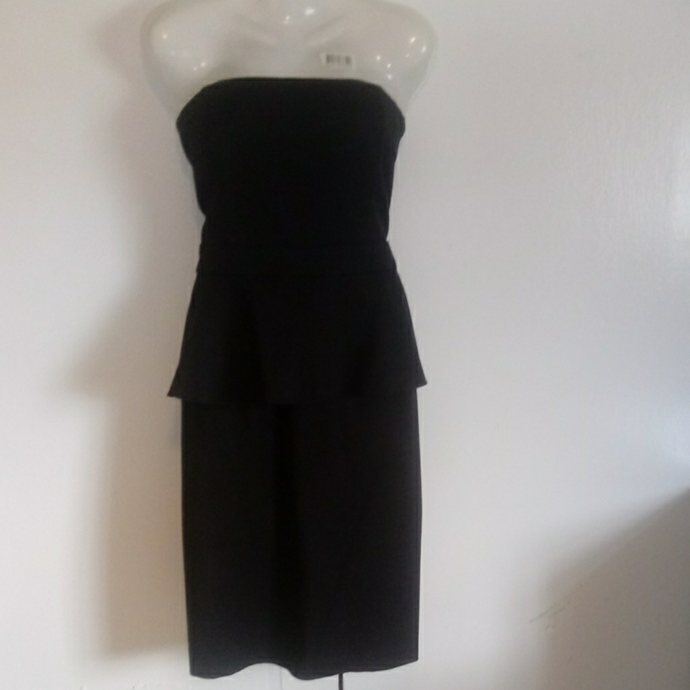 White House Black Market Black strapless dress